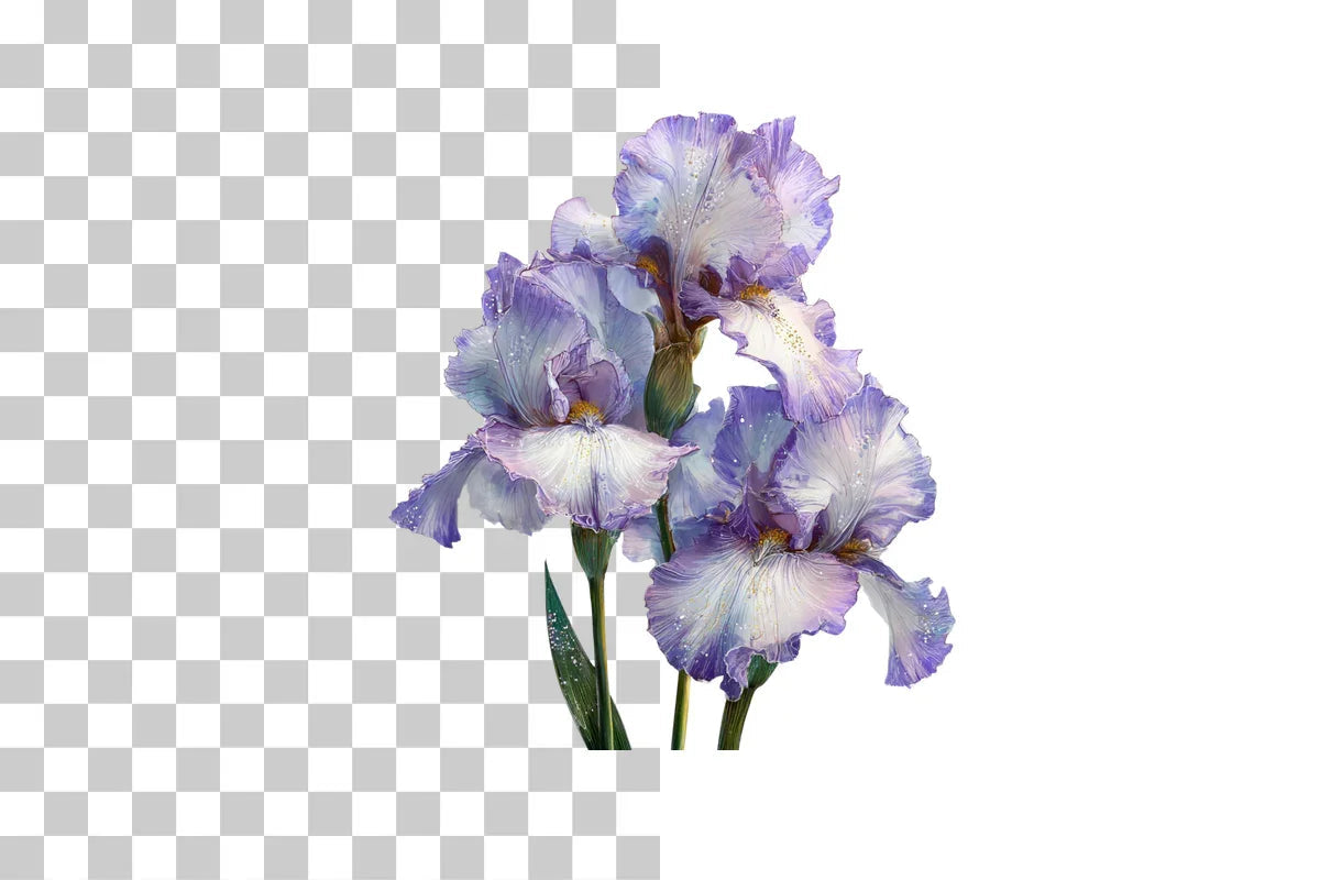 Iris Clipart Bundle: 400 Unique Designs - CraftNest - Digital Crafting and Art