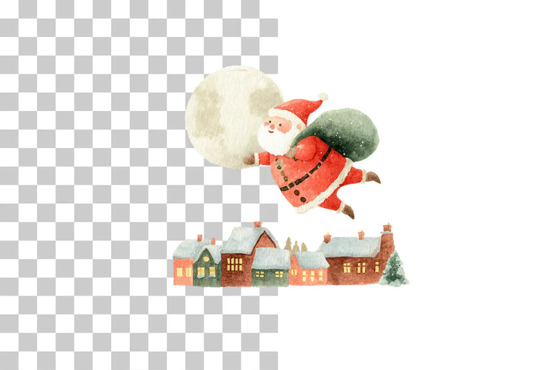 Santa Flying Clipart Bundle - CraftNest - Digital Crafting and Art