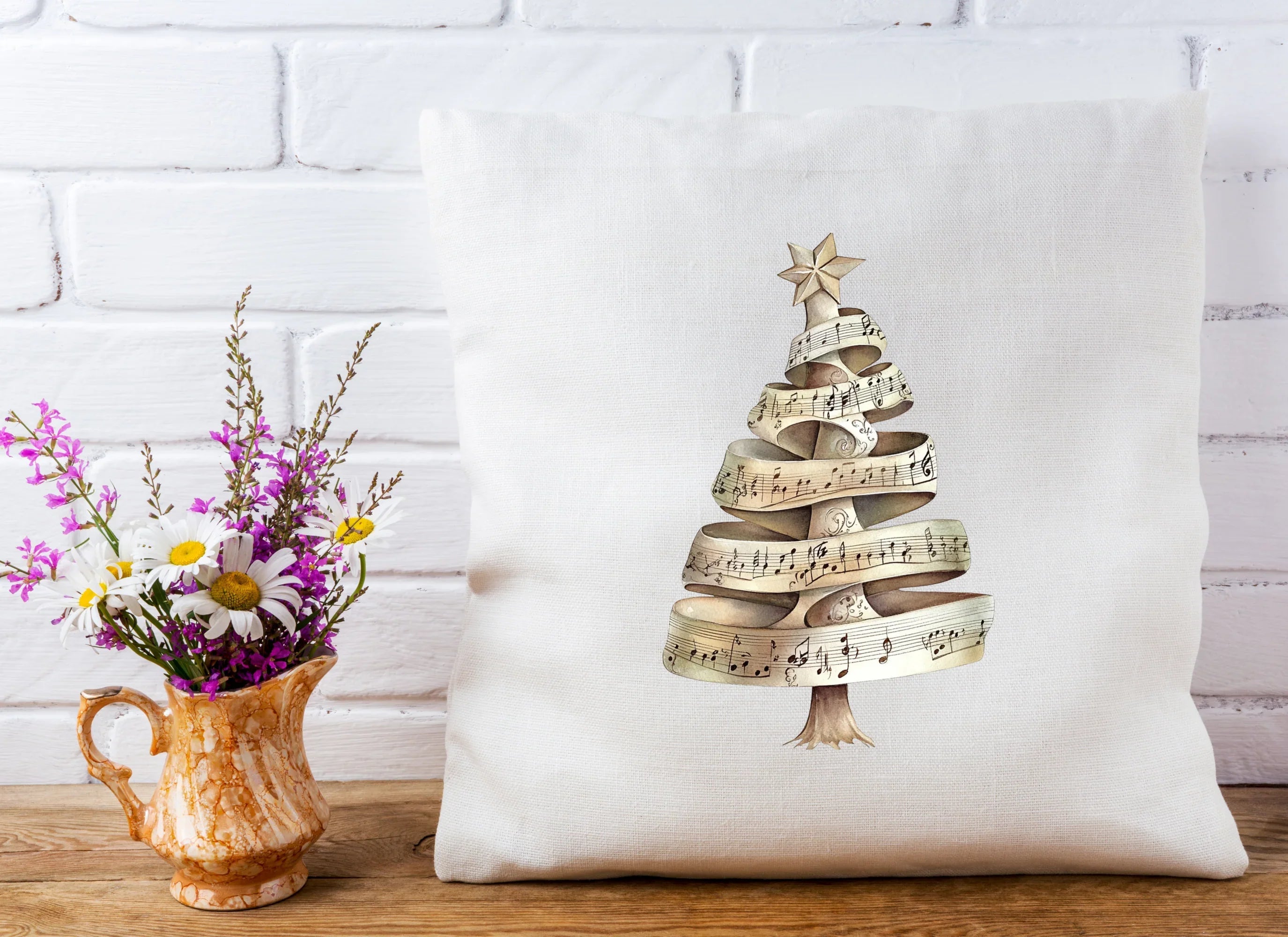 Christmas Tree Clipart Bundle: Festive Sheet Music Designs - CraftNest - Digital Crafting and Art