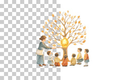 Tree with Teacher and Student Clipart Bundle - CraftNest - Digital Crafting and Art