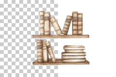 Vintage Bookshelf Library Clipart Bundle - CraftNest - Digital Crafting and Art