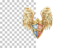 Winged Heraldic Crest Clipart Bundle - CraftNest - Digital Crafting and Art