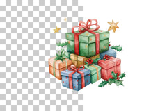 Christmas Gift Box Clipart Bundle - CraftNest - Digital Crafting and Art