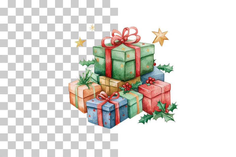 Christmas Gift Box Clipart Bundle - CraftNest - Digital Crafting and Art