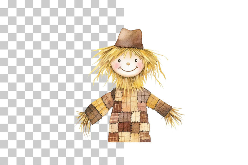 Cute Farm Scarecrow Clipart Bundle - CraftNest - Digital Crafting and Art