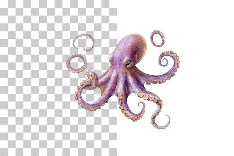 Vintage Octopus Sea Creature Clipart Bundle - CraftNest - Digital Crafting and Art