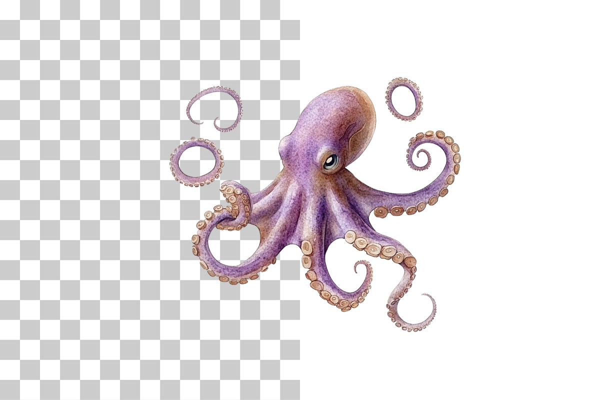 Vintage Octopus Sea Creature Clipart Bundle