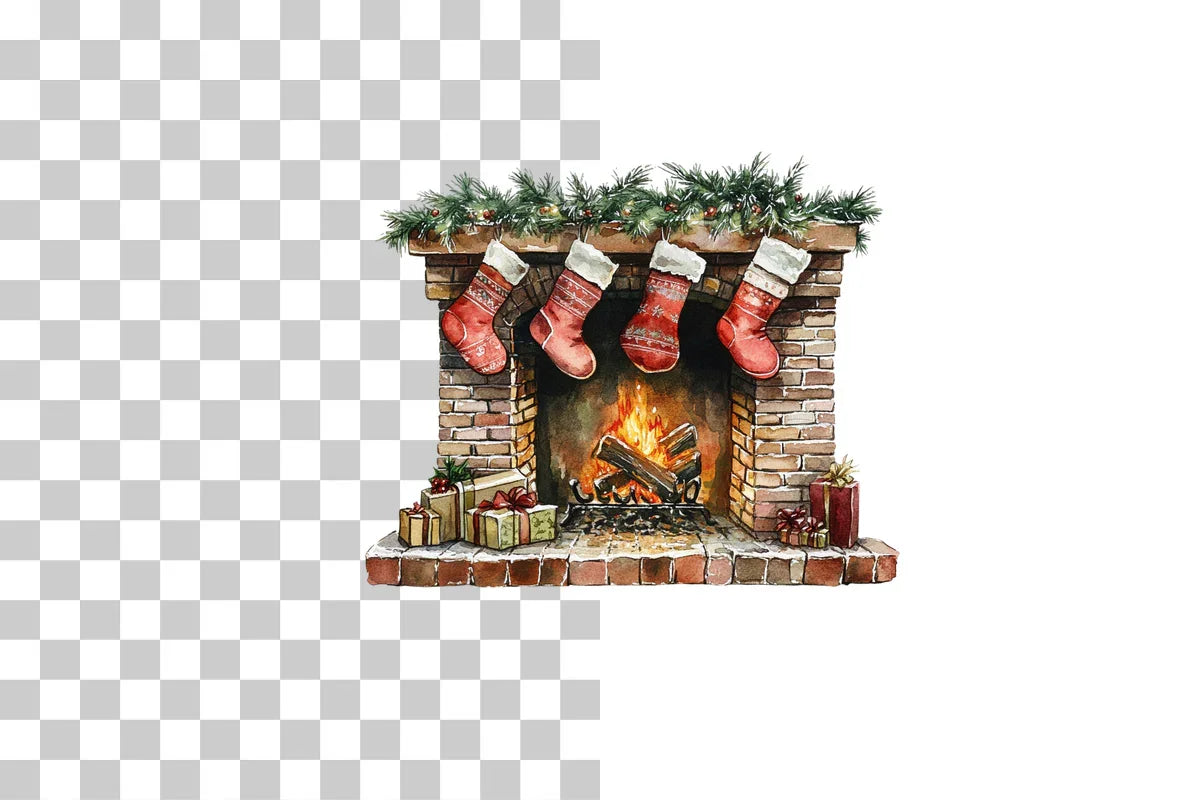 Cozy Fireplace and Socks Clipart Bundle - CraftNest - Digital Crafting and Art