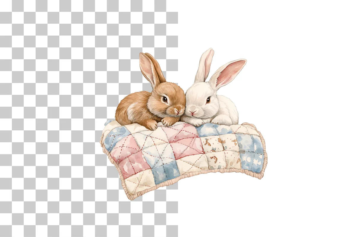 Cute Bunny Clipart Bundle - CraftNest - Digital Crafting and Art