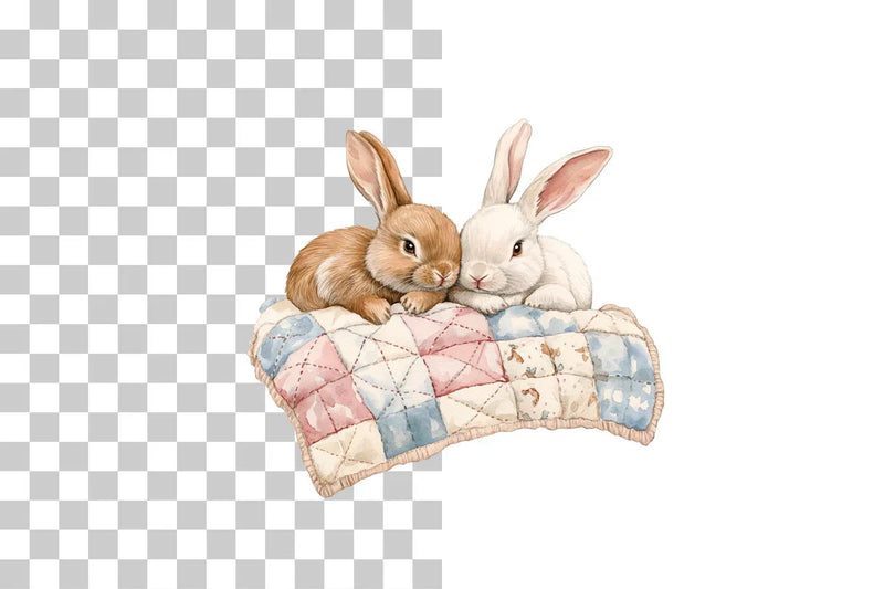 Cute Bunny Clipart Bundle - CraftNest - Digital Crafting and Art
