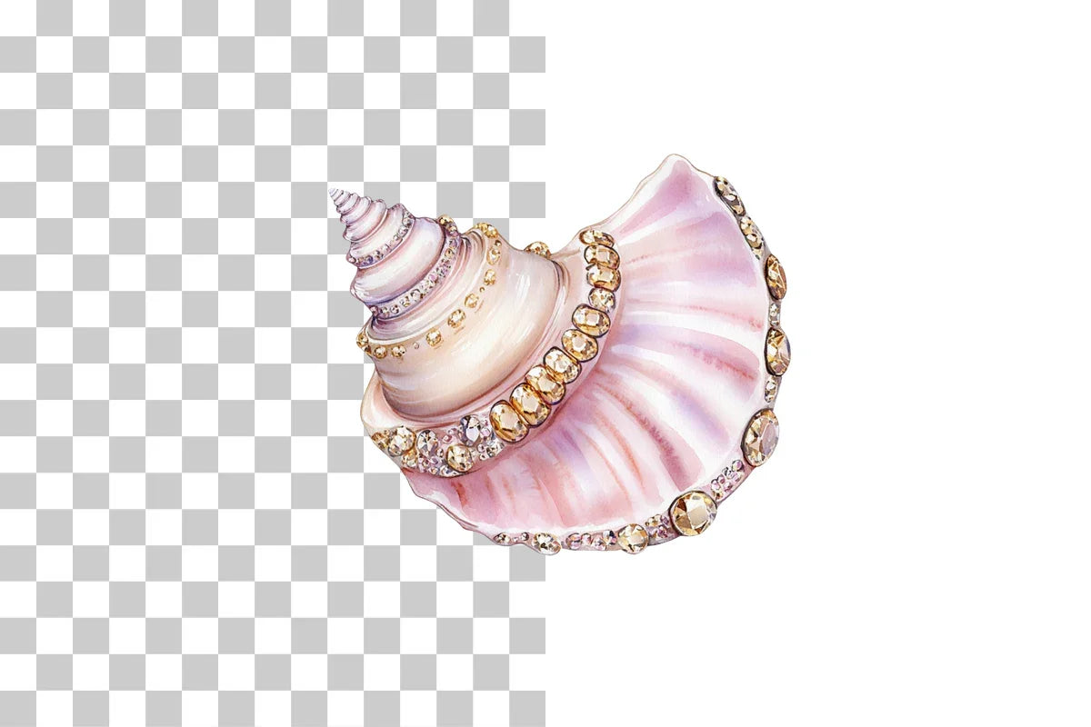 Jeweled Seashell Clipart Bundle - CraftNest - Digital Crafting and Art