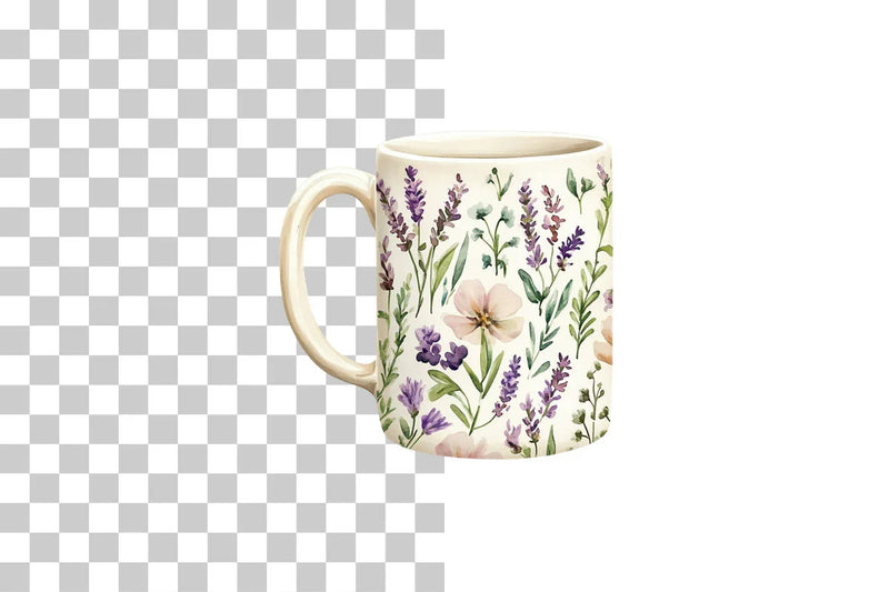 Floral Pattern Mug Wrap Bundle - CraftNest - Digital Crafting and Art