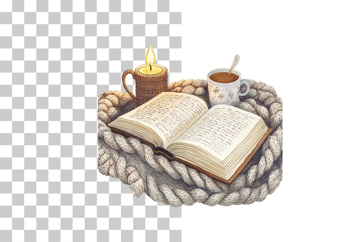 Cozy Winter Reading & Writing Clipart Bundle - CraftNest - Digital Crafting and Art