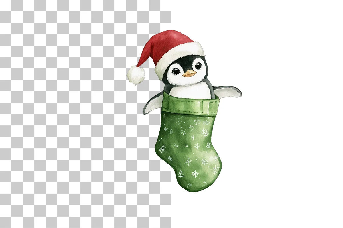 Cute Christmas Animals in Stockings Clipart Bundle - CraftNest - Digital Crafting and Art