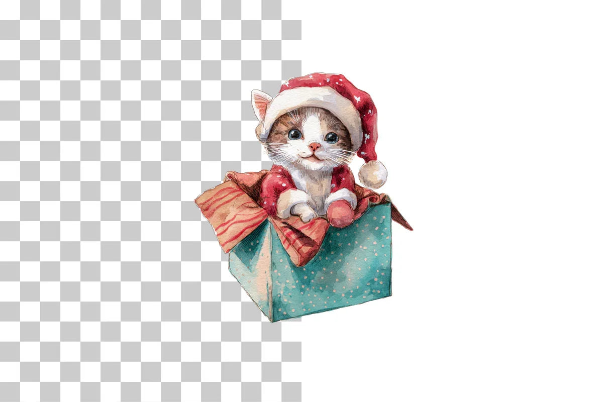 Christmas Kittens Clipart Bundle - CraftNest - Digital Crafting and Art