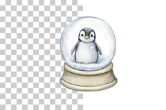 Penguin Snow Globe Clipart Bundle - CraftNest - Digital Crafting and Art