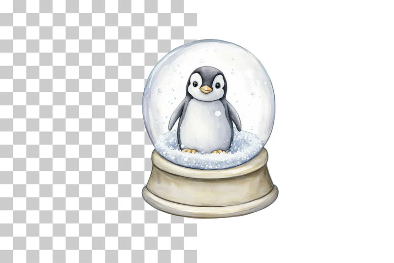 Penguin Snow Globe Clipart Bundle - CraftNest - Digital Crafting and Art