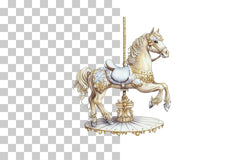 Fairytale Carousel Horses & Unicorns Clipart Bundle - CraftNest - Digital Crafting and Art