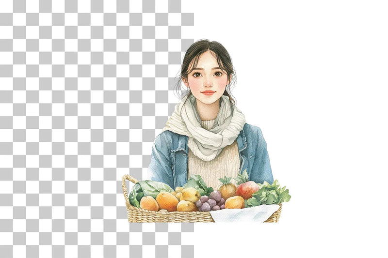 Women's Grocery Shopping Clipart Bundle - CraftNest - Digital Crafting and Art