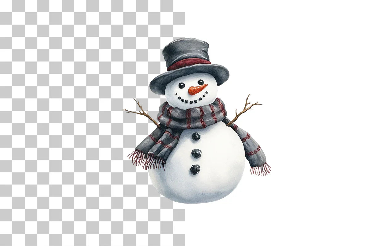 Realistic Winter Snowman Clipart Bundle - CraftNest - Digital Crafting and Art