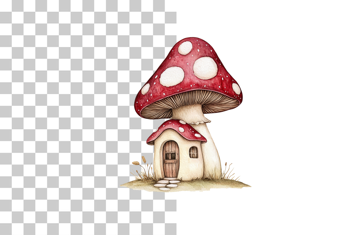 Mushroom Fairy House Clipart Bundle