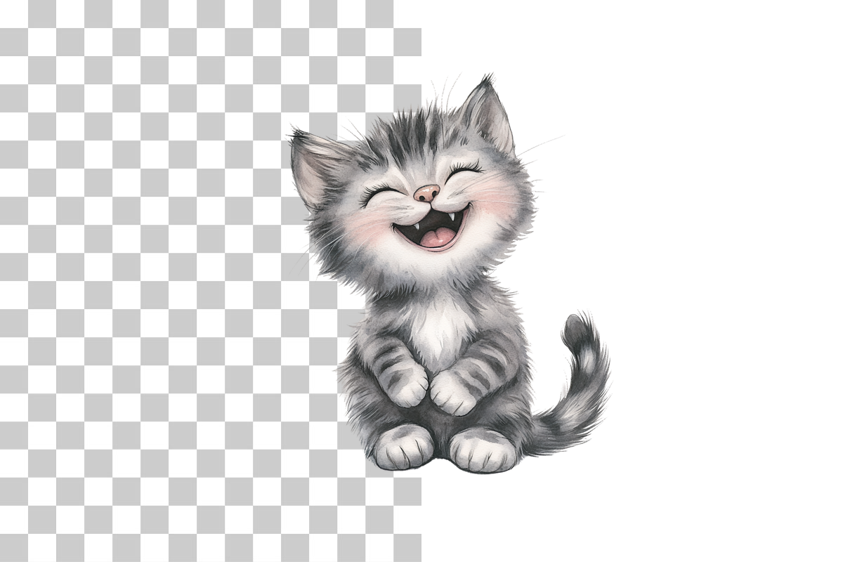 Funny Cartoon Cat Clipart Bundle