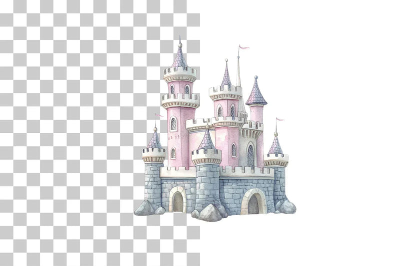 Fairytale Princess Castle Clipart Bundle - CraftNest - Digital Crafting and Art