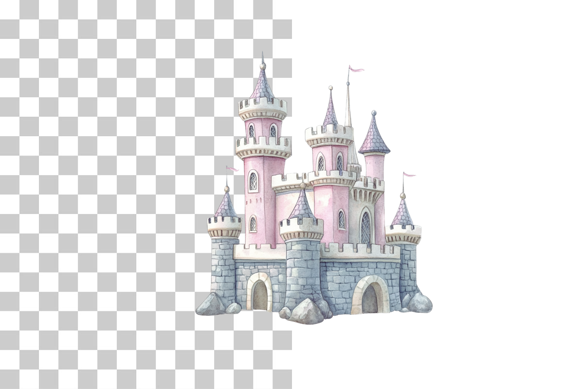 Fairytale Princess Castle Clipart Bundle