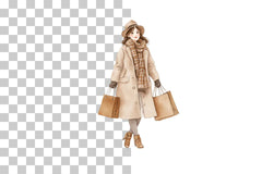 Christmas Shopping Outfit Clipart Bundle for Women - CraftNest - Digital Crafting and Art