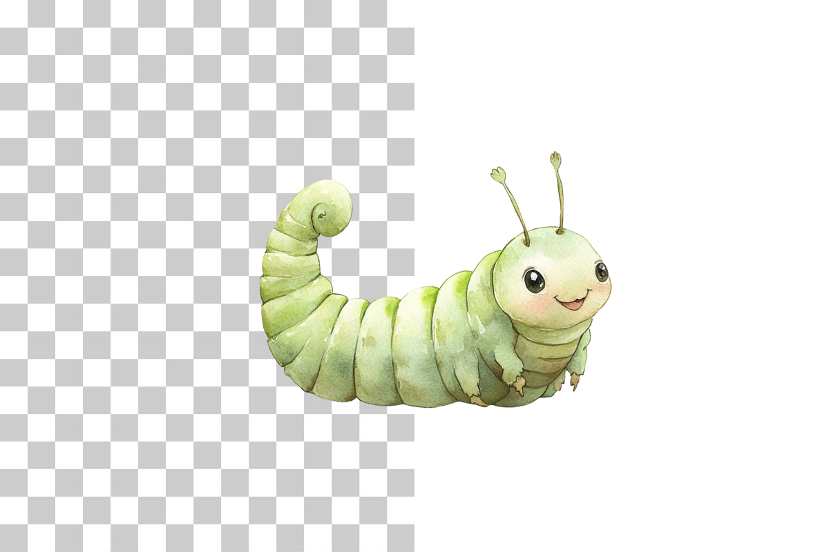 Cute Caterpillar Insect Clipart Bundle