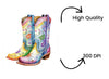 Vibrant Floral Cowgirl Boots Clipart Bundle