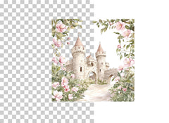 Fairytale Floral Princess Castle Clipart Bundle - CraftNest - Digital Crafting and Art