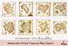 Pirate Treasure Map Clipart Bundle