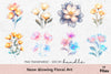 Neon Glowing Floral Art Clipart Bundle