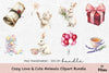 Charming Animals with Lavender Clipart Bundle