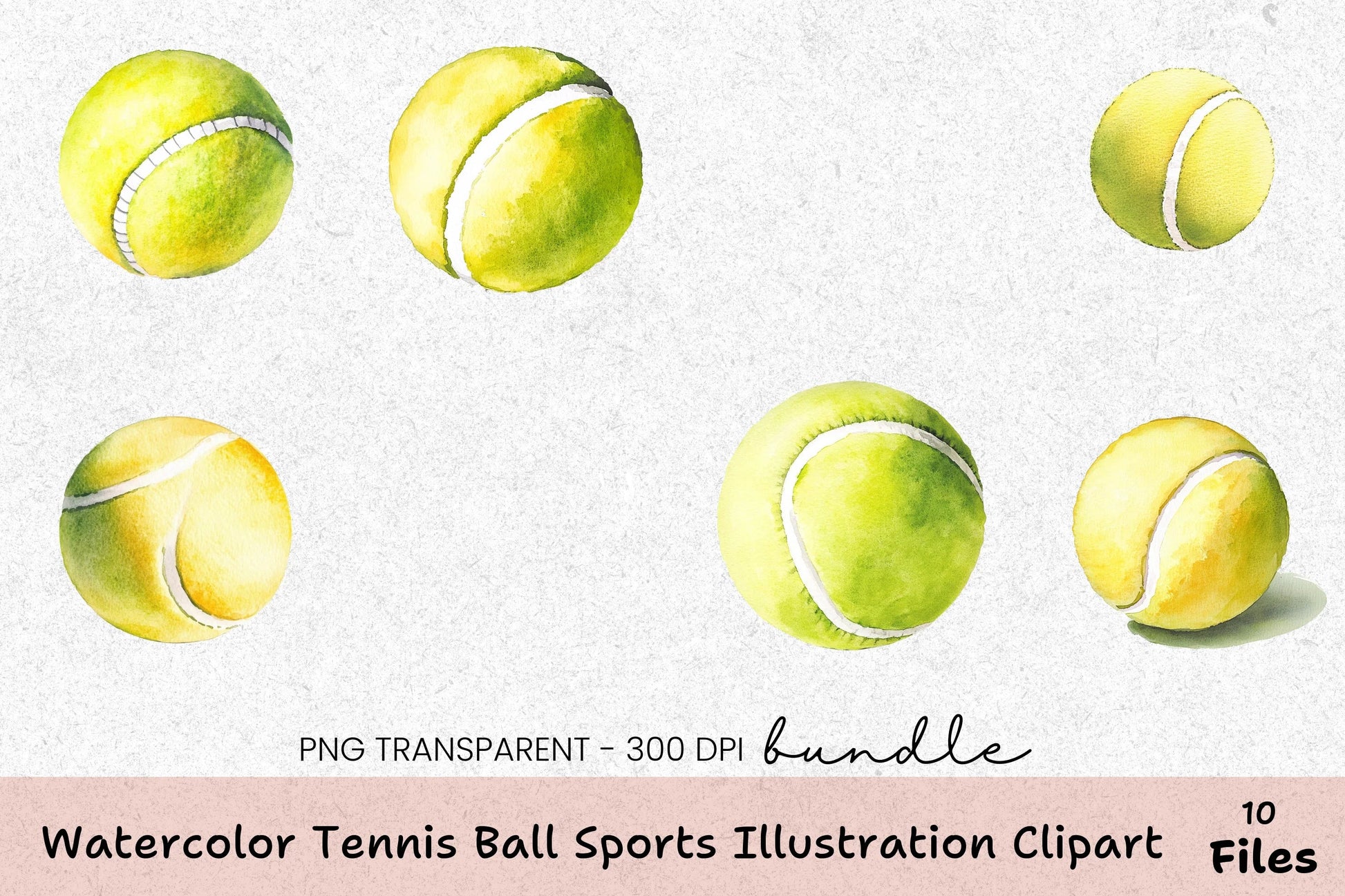 Tennis Ball Sports Illustration Clipart Bundle - CraftNest - Digital Crafting and Art