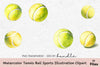 Tennis Ball Sports Illustration Clipart Bundle
