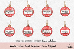 Best Teacher Ever Clipart Bundle - CraftNest - Digital Crafting and Art