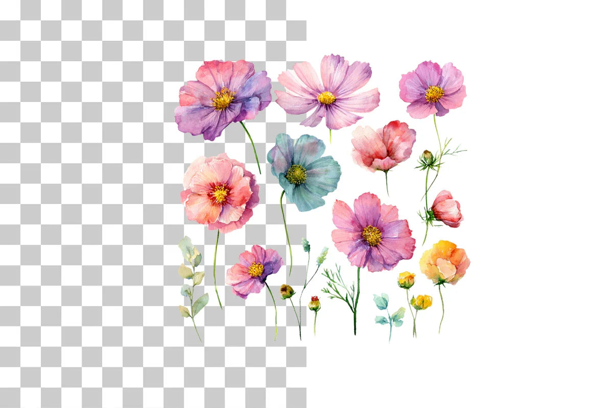 Pastel Floral Clipart Bundle - CraftNest - Digital Crafting and Art