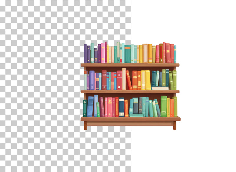Bookself Clipart Bundle - 00707_Etb530 - CraftNest - Digital Crafting and Art