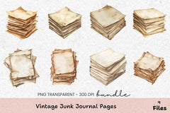 Vintage Pages Clipart Bundle - CraftNest - Digital Crafting and Art