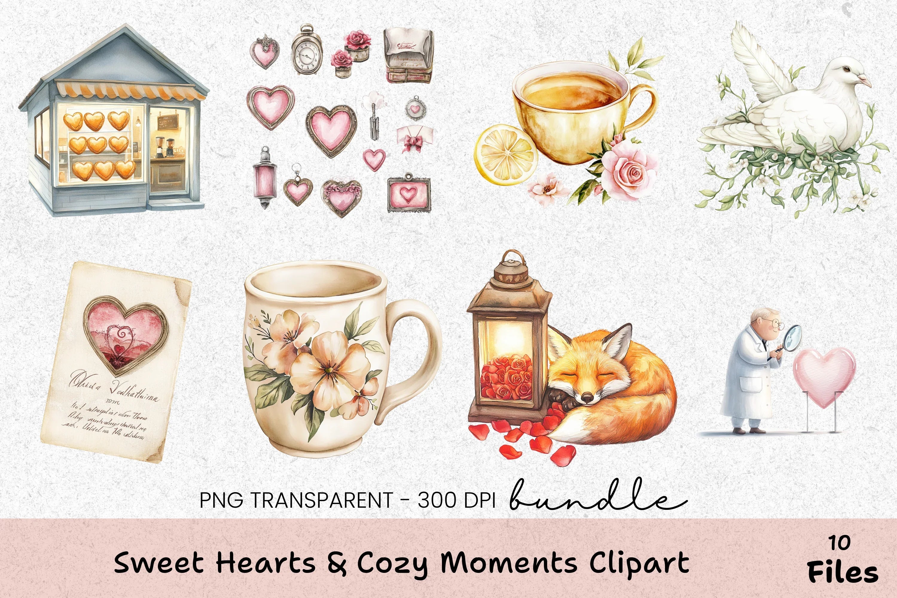 Sweet Hearts & Cozy Moments Clipart Bundle - CraftNest - Digital Crafting and Art