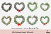 Christmas Heart Wreath Clipart Bundle