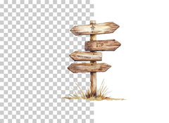 Walking Path Direction Signs Clipart Bundle - CraftNest - Digital Crafting and Art