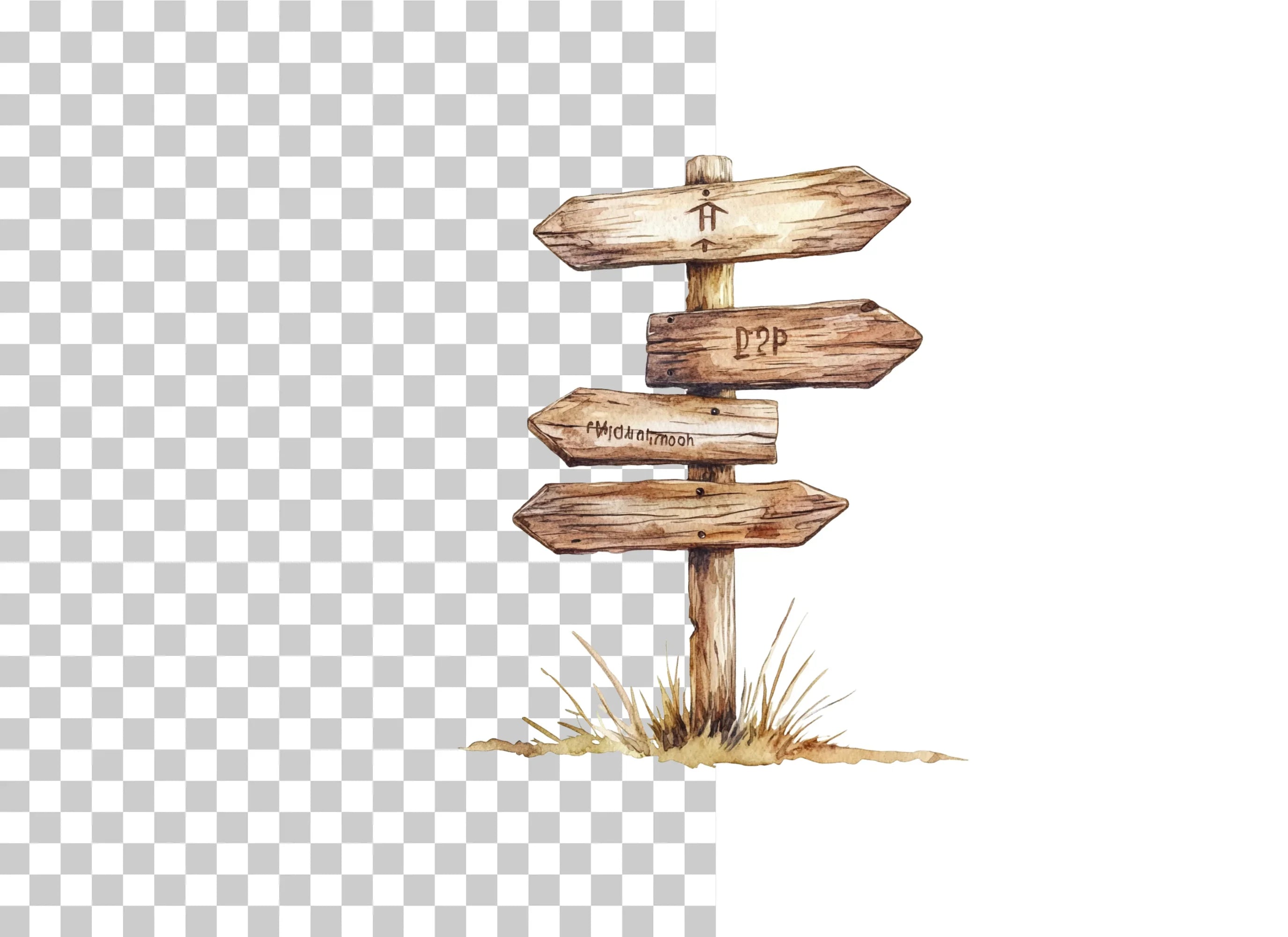 Walking Path Direction Signs Clipart Bundle - CraftNest - Digital Crafting and Art