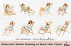 Beach Chair Relaxation Clipart Bundle