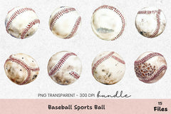 Baseball Sports Ball Clipart Bundle - CraftNest - Digital Crafting and Art
