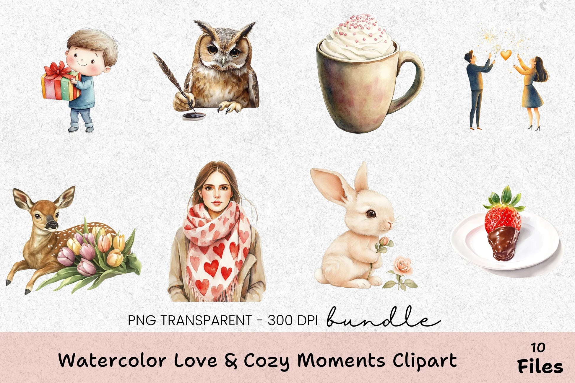 Love & Cozy Moments Clipart Bundle - CraftNest - Digital Crafting and Art