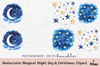 Magical Night Sky & Christmas Clipart Bundle