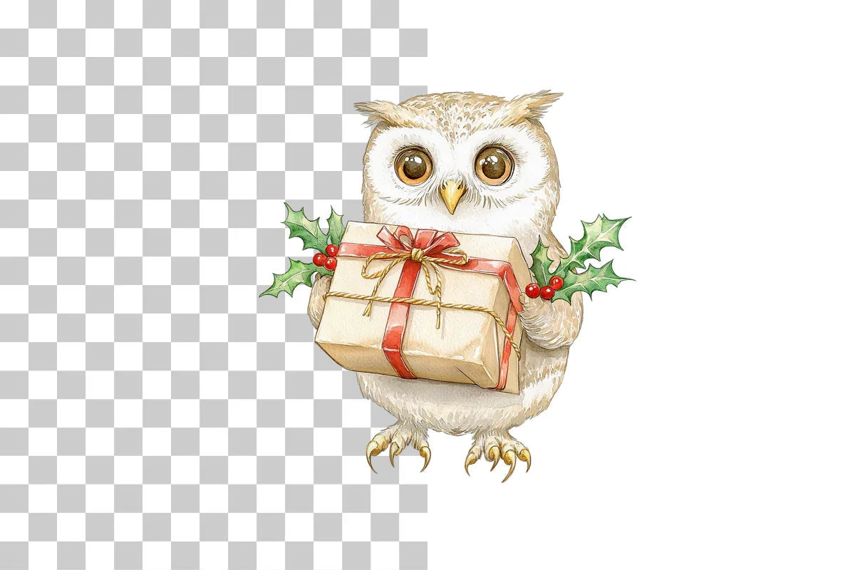 Festive Christmas Owl Mail Clipart Bundle - CraftNest - Digital Crafting and Art